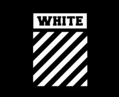 off white marca símbolo roupas logotipo branco Projeto ícone abstrato vetor ilustração com Preto fundo