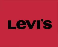 levis logotipo marca símbolo nome Preto Projeto roupas moda vetor ilustração com vermelho fundo