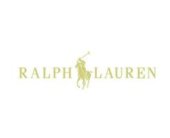 Ralph lauren logotipo com nome ouro símbolo roupas Projeto ícone abstrato vetor ilustração