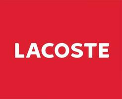 lacoste logotipo marca símbolo nome branco Projeto roupas moda vetor ilustração com vermelho fundo