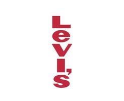 levis marca roupas logotipo nome vermelho símbolo Projeto moda vetor ilustração