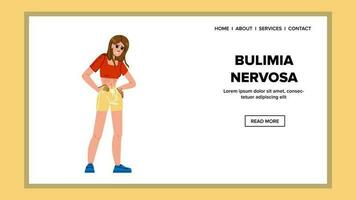 bulimia nervosa menina vetor