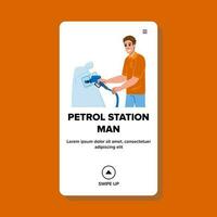 gasolina estação homem vetor