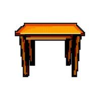 espaço madeira mesa jogos pixel arte vetor ilustração
