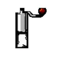 ferramenta moinho café moedor manual jogos pixel arte vetor ilustração