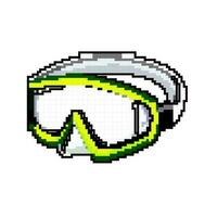 equipamento mergulho mascarar jogos pixel arte vetor ilustração