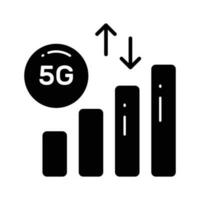 belas projetado vetor do 5g tecnologia sinais dentro na moda estilo, Prêmio ícone