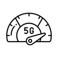 Verifica isto cuidadosamente trabalhada 5g Rapidez ícone dentro na moda estilo, Prêmio vetor