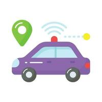 a ícone do inteligente carro, Wi-fi conectado automóvel, ai automóvel tecnologia vetor