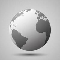 3d planeta terra ícone. vetor globo em cinzento fundo. terra elementos de Google terra.