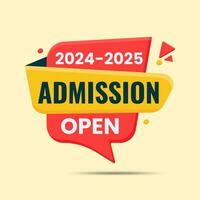2024-2025 admissão aberto tag abstrato escola Faculdade treinamento clipart educacional social meios de comunicação postar vetor