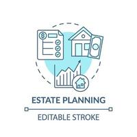 ícone do conceito de planejamento imobiliário vetor