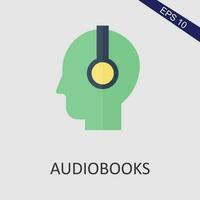 audio livro plano ícone vetor eps Arquivo