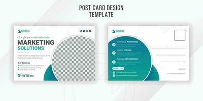 digital marketing soluções postar cartão Projeto modelo com geométrico formas e gradiente cor formas vetor