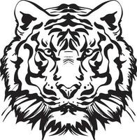 tigre face animal tinta estilo selvagem vetor