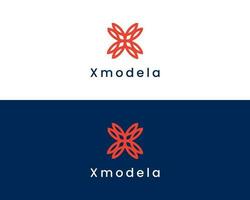 x monograma carta logotipo Projeto vetor