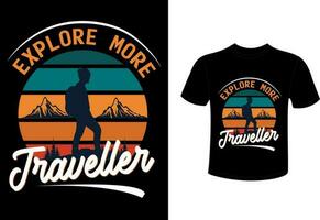 design de camiseta de viagem de turismo, design de camiseta de viagem de aventura vetor