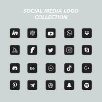 coleção de ícones de mídia social vetor