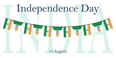 da Índia independência dia nacional bandeira do Índia tricolor agosto 15º celebração vetor ilustração