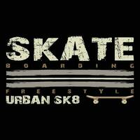 skate estilo livre urbano sk8 camiseta Projeto vetor