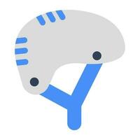 ícone de capacete esportivo em design plano vetor