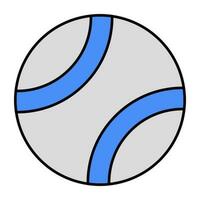 editável Projeto ícone do tênis bola vetor