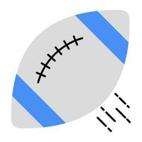 ícone do futebol americano, design plano de rugby vetor