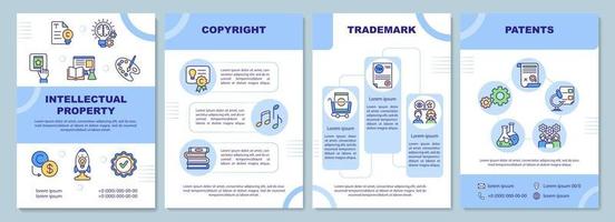 modelo de folheto de propriedade intelectual vetor