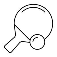 um ícone de design perfeito de tênis de mesa vetor