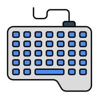 uma plano projeto, ícone do teclado vetor