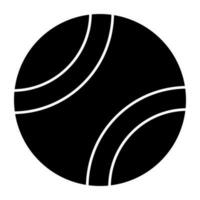 editável Projeto ícone do tênis bola vetor