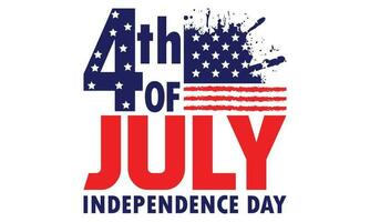 quarto do Julho independência dia América t camisa Projeto vetor ilustração. feliz independência dia EUA 4 º Julho dentro Unidos estados do América. vetor ilustração. eps 10