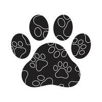 cachorro pata vetor pegada logotipo ícone camuflar gráfico símbolo ilustração francês buldogue Urso gato desenho animado