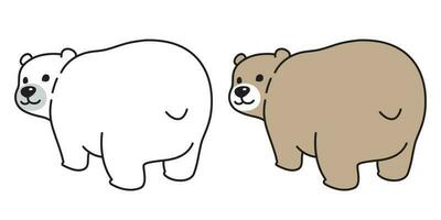 Urso vetor polar Urso logotipo ícone ilustração desenho animado símbolo gráfico