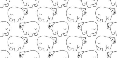 Urso desatado padronizar polar Urso vetor neve fundo ilustração desenho animado papel de parede isolado branco