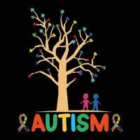 autismo alerta camiseta Projeto vetor ilustração- autismo camiseta Projeto conceito. todos desenhos estão colorida e criada usando fita, quebra-cabeças, amor, etc. autismo fundo, bandeira, poster
