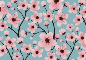 cereja Flor japonês sakura flor desatado padronizar vetor