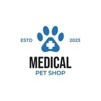 criativo médico animal fazer compras logotipo Projeto vetor conceito ilustração idéia