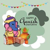 feliz ganesh chaturhi vetor