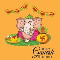 feliz ganesh chaturhi vetor