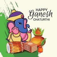 feliz ganesh chaturhi vetor