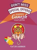 feliz ganesh chaturhi vetor