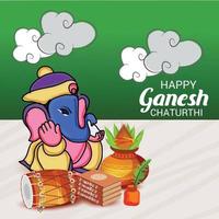 feliz ganesh chaturhi vetor