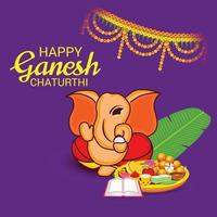 feliz ganesh chaturhi vetor