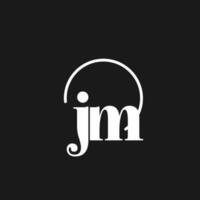 jm logotipo iniciais monograma com circular linhas, minimalista e limpar \ limpo logotipo projeto, simples mas elegante estilo vetor