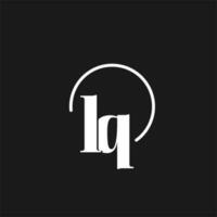 lq logotipo iniciais monograma com circular linhas, minimalista e limpar \ limpo logotipo projeto, simples mas elegante estilo vetor