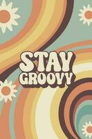 retro groovy hippie vetor fundo