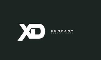 xd letras do alfabeto iniciais monograma logotipo dx, x e d vetor