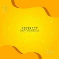 Prêmio na moda simples abstrato geométrico papel de parede com fluido formas amarelo cor tema vetor