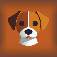 cachorro plano logotipo ícone ilustração vetor
